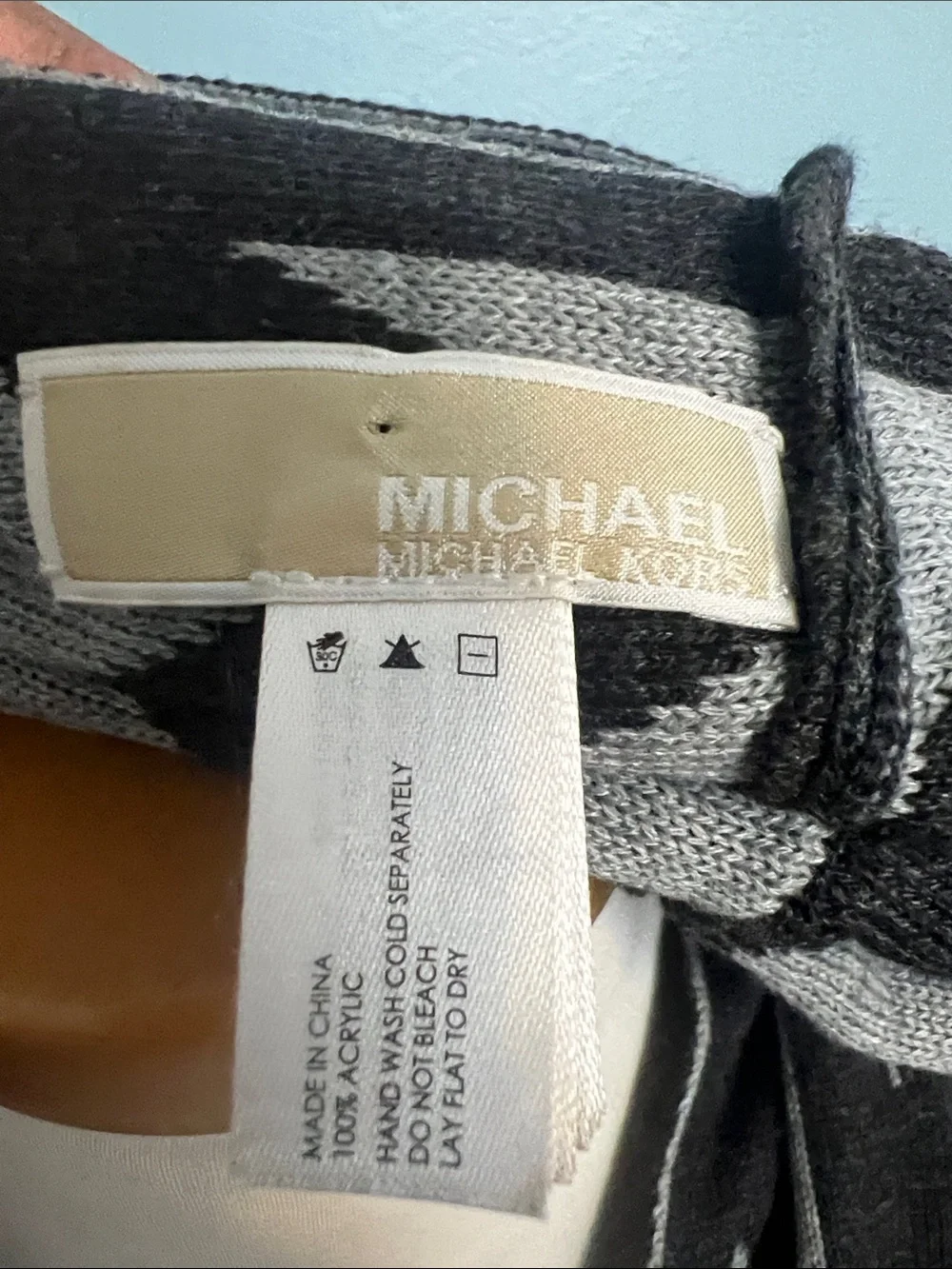 Michael Michael Kors Black & Gray Signature Infinity Scarf